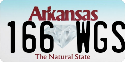 AR license plate 166WGS