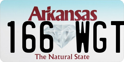 AR license plate 166WGT