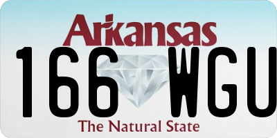 AR license plate 166WGU