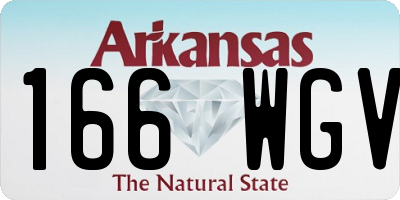 AR license plate 166WGV