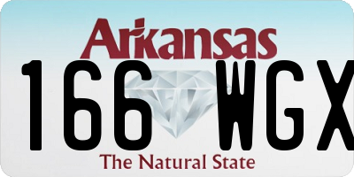 AR license plate 166WGX