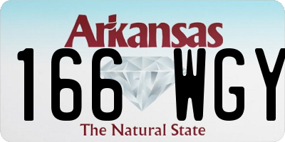 AR license plate 166WGY