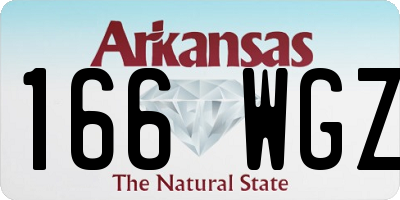 AR license plate 166WGZ