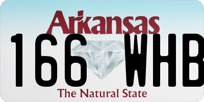 AR license plate 166WHB