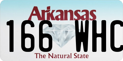 AR license plate 166WHC
