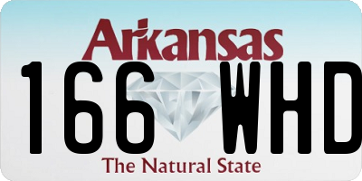AR license plate 166WHD