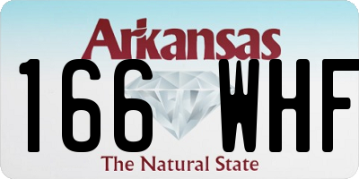AR license plate 166WHF