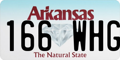 AR license plate 166WHG
