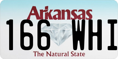 AR license plate 166WHI