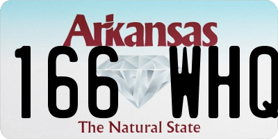AR license plate 166WHQ