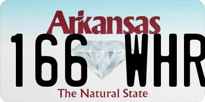 AR license plate 166WHR