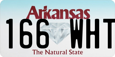 AR license plate 166WHT