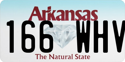 AR license plate 166WHV