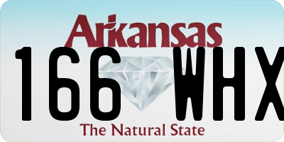 AR license plate 166WHX