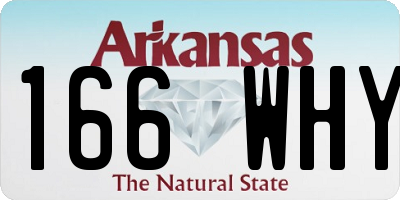 AR license plate 166WHY
