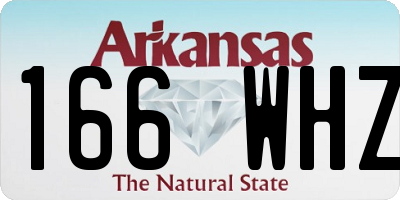 AR license plate 166WHZ
