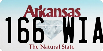 AR license plate 166WIA