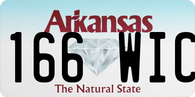 AR license plate 166WIC