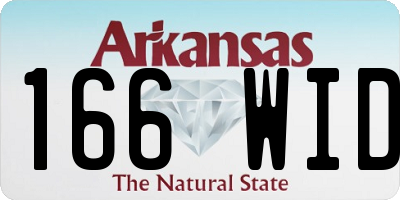 AR license plate 166WID