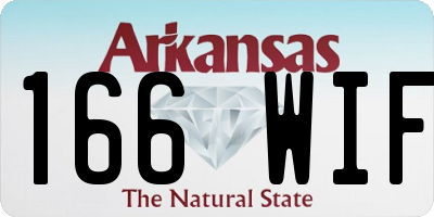 AR license plate 166WIF