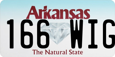 AR license plate 166WIG