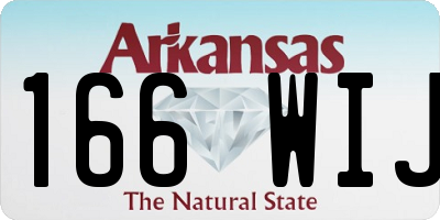 AR license plate 166WIJ