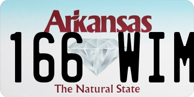 AR license plate 166WIM