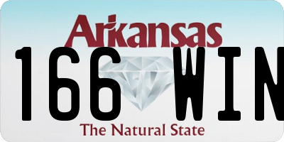 AR license plate 166WIN