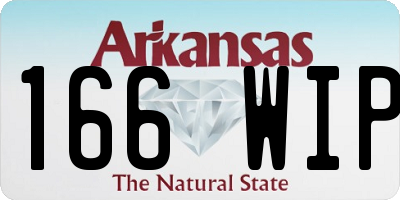 AR license plate 166WIP