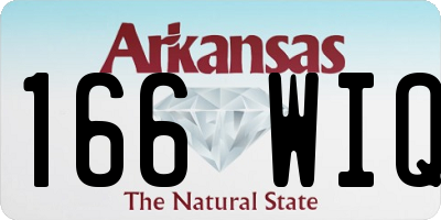 AR license plate 166WIQ