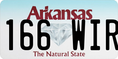 AR license plate 166WIR