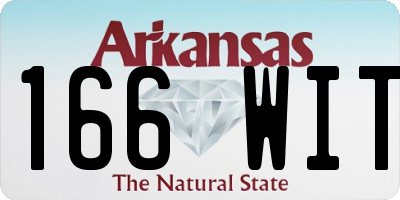 AR license plate 166WIT