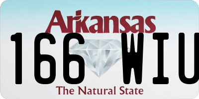 AR license plate 166WIU