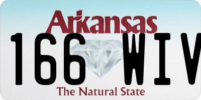 AR license plate 166WIV