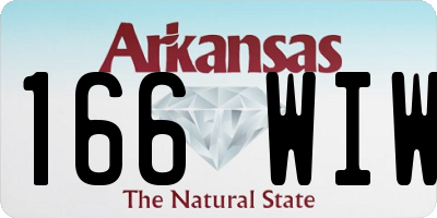 AR license plate 166WIW