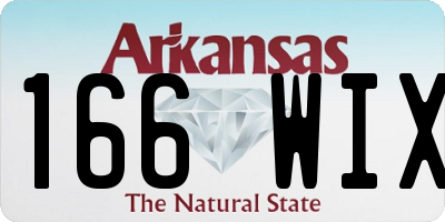 AR license plate 166WIX