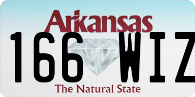 AR license plate 166WIZ