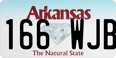 AR license plate 166WJB
