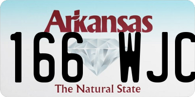 AR license plate 166WJC
