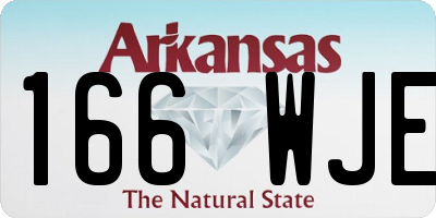 AR license plate 166WJE
