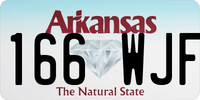 AR license plate 166WJF