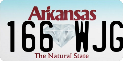AR license plate 166WJG