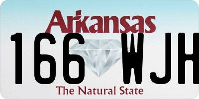 AR license plate 166WJH