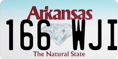 AR license plate 166WJI