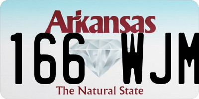 AR license plate 166WJM