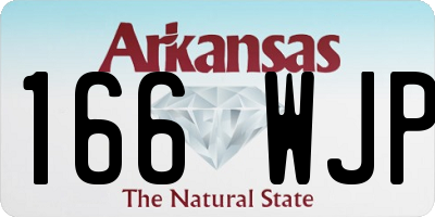 AR license plate 166WJP