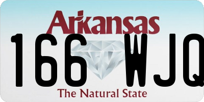 AR license plate 166WJQ