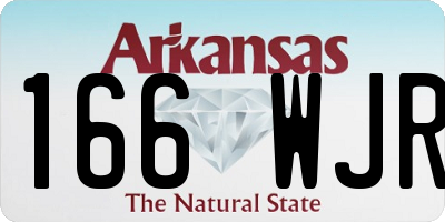 AR license plate 166WJR