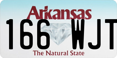 AR license plate 166WJT