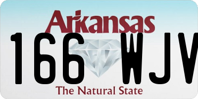 AR license plate 166WJV